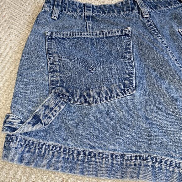 Vintage Levi's L2 Denim Shorts JRS 13 Carpenter Blue 90's Made USA - Picture 2 of 9
